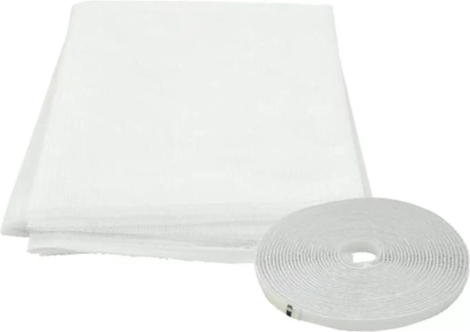 Vliegenraam - 150x130 cm - Wit - Incl Bevestiging