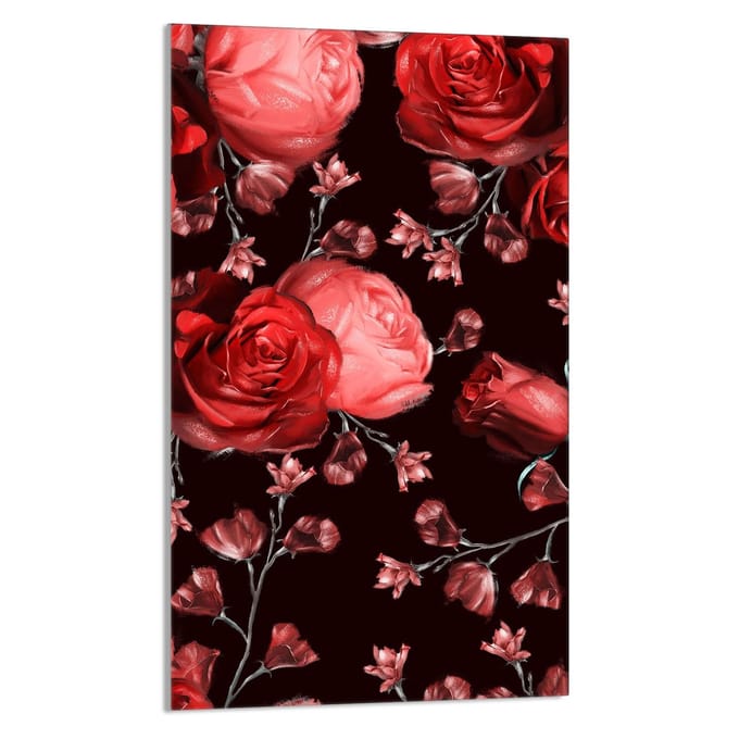 TMK ArtDeko - Snijplank - 30x52 cm - Roze - Sierlijk - Glas