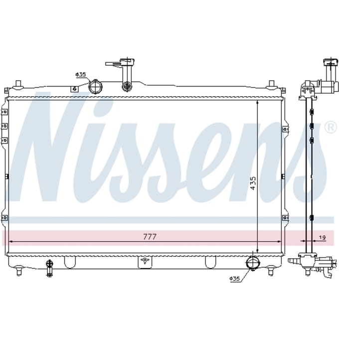 Radiator, motorkoeling NISSENS 67095