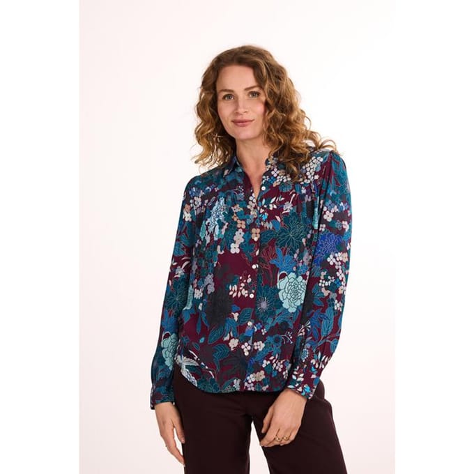 DIDI Dames Blouse Riley Burgundy Solace print maat 48