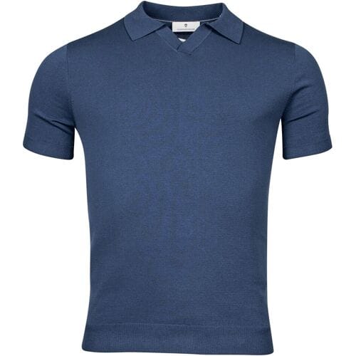 Thomas Maine Pullover Polo Single Knit Dark Blue / male