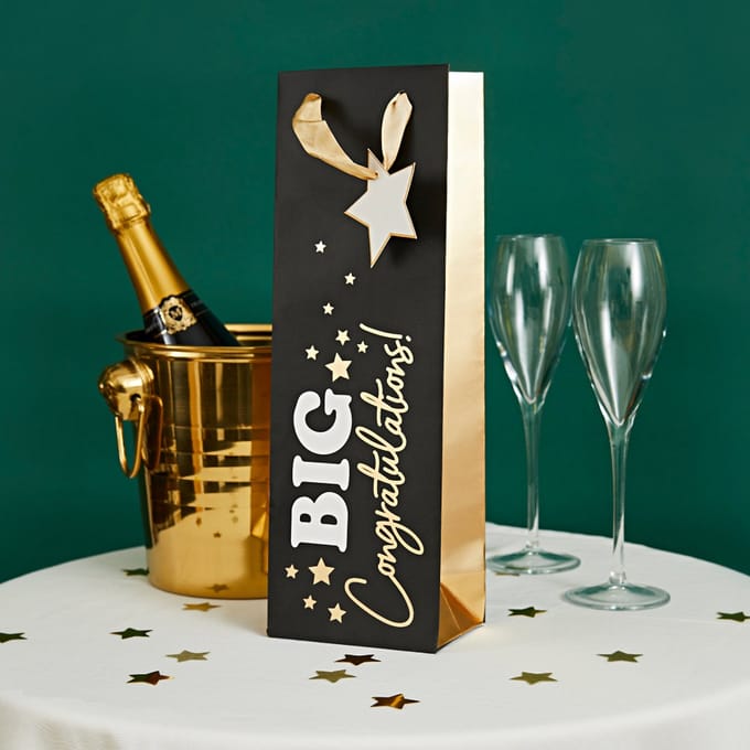 'BIG Congratulations' - Zwart & Goud
