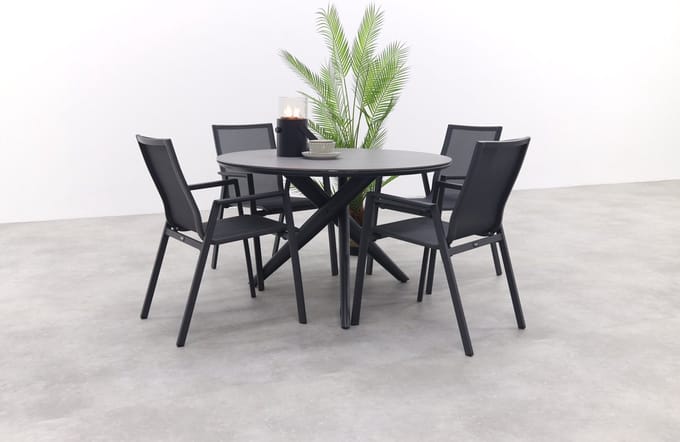 Atmos/Dublin ronde tuinset - 5-delig - 120 cm.