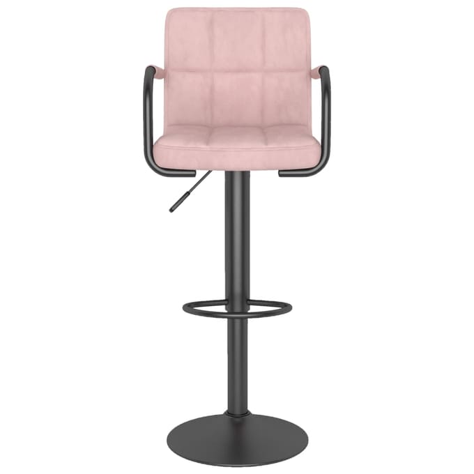 vidaXL - Barkruk - fluweel - roze