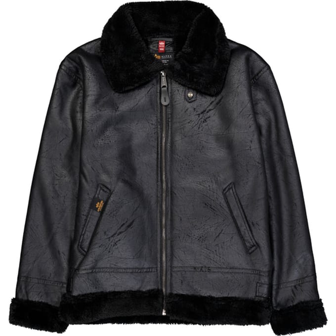 B-3 Faux Leather Bomber Jacket