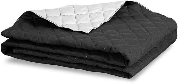 Ultrasoon gewatteerd bedsprei 160x200 cm zwart-wit