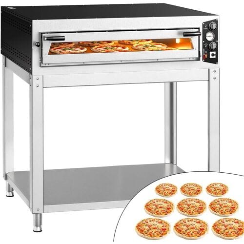 GGM Gastro Elektro Pizzaofen - 9x 34cm (Breit) - Manuell - inkl. Untergestell