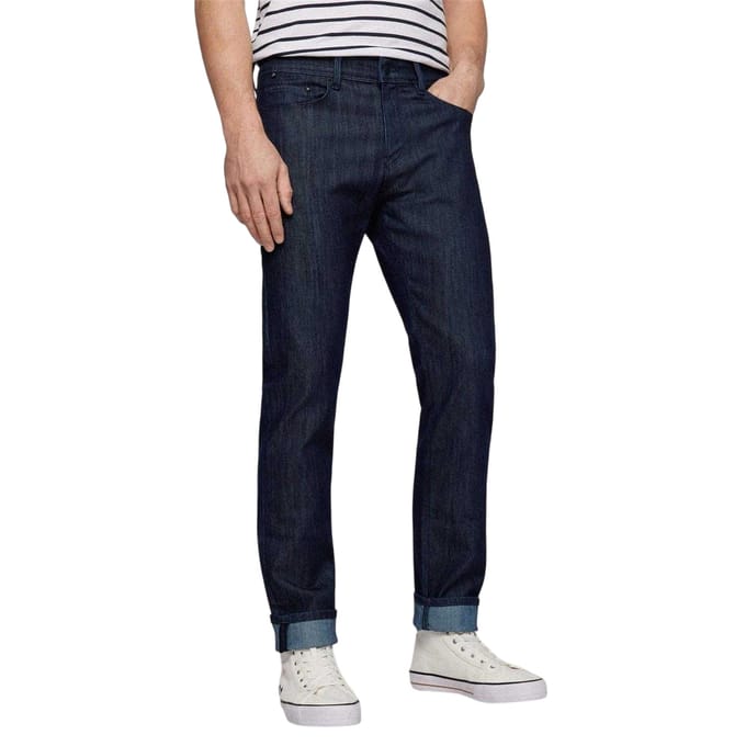 Boss Herenjeans Delaware3, donkere wassing, slim fit (Marine)