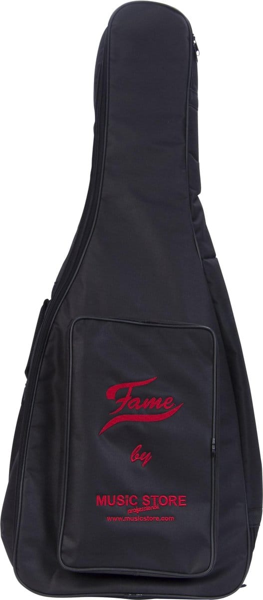 Fame Classic gitaar Gigbag Basic zwart/rood Logo - Tas voor klassieke gitaren
