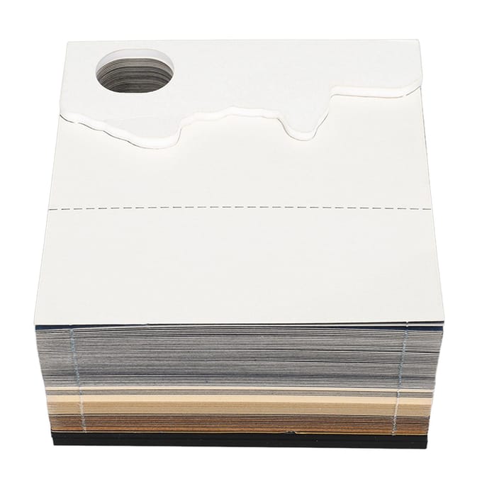 Kasteel 3D Memoblok Multifunctioneel 2024 Kalender Notitieblok Gemaksstickers met Licht Kerst gray