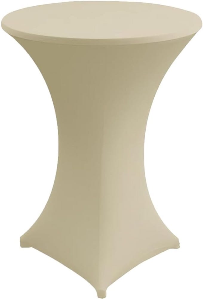 Stretch Bar Kruk Cover Wit Elastisch voor Ronde Tafels 60 cm Diameter