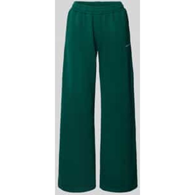 Wide fit sweatpants met logostitching, model 'Anni'