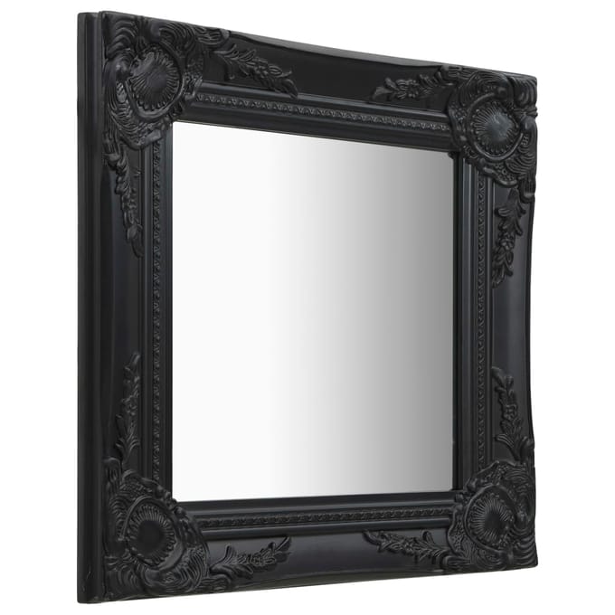 vidaXL - Wandspiegel - barok - stijl - 40x40 - cm - zwart