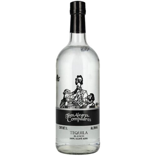 La Cofradia Tequila La Cofradia Tres Alegres Compadres Tequila Blanco 100% de Agave 38% Vol. 1l