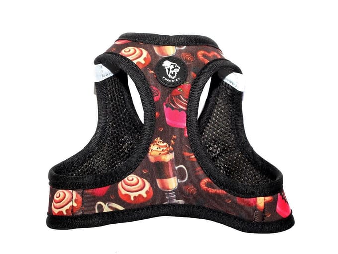 Frenkiez Step In Harness Coffee Sprinkles, Large