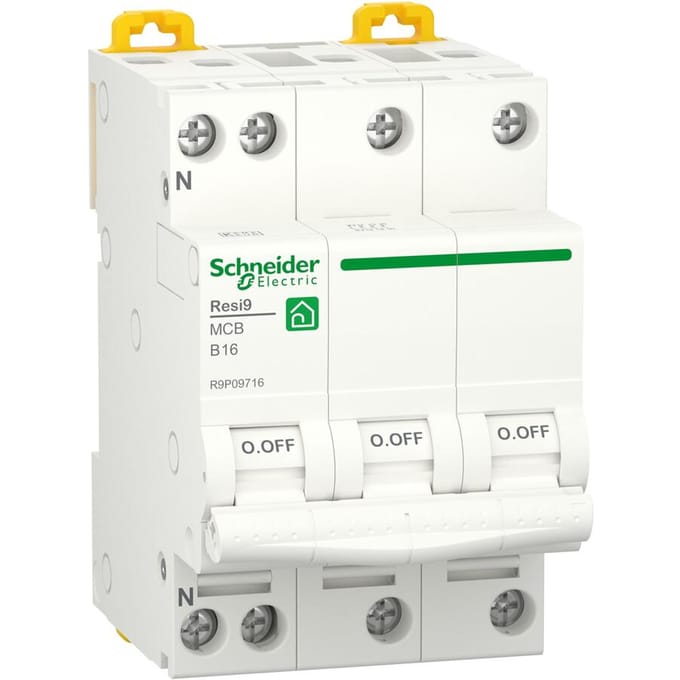 Schneider- Electric Schneider Electric installatieautomaat Resi9 3P+N B16