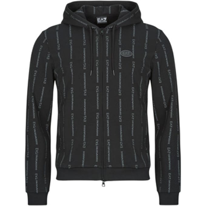 Capuchon sweaters Emporio Armani EA7 TRAIN GRAPHIC SERIES M HOODIE FZ COPL MONOGRAM PRINTED