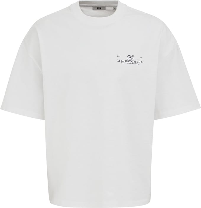 WE Fashion Heren boxy fit T-shirt met print