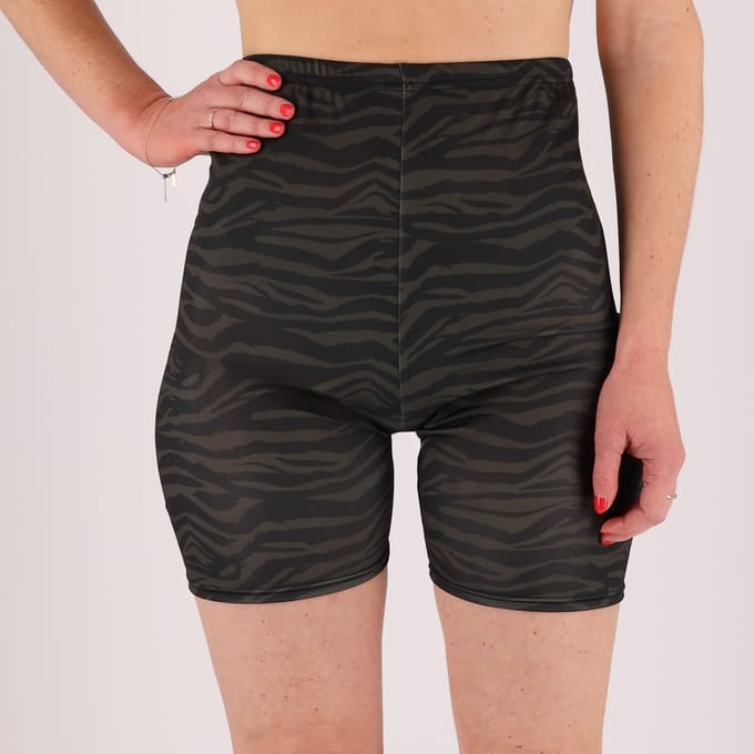 Korte legging dames - Bikershort - Leopard/Zebra Design - 2-Pack - Zebra / S/M