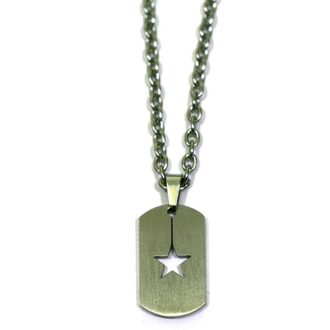 IbizaMen - Heren - ketting - ballchain - rvs - schakel - ster