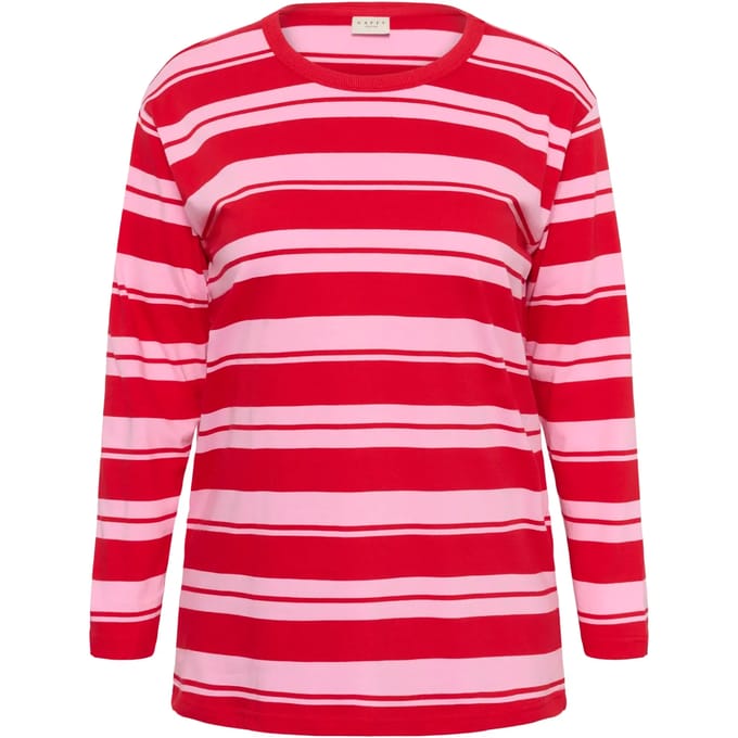 Dames-T-shirt met lange mouwen KAFFE Curve KCWinni