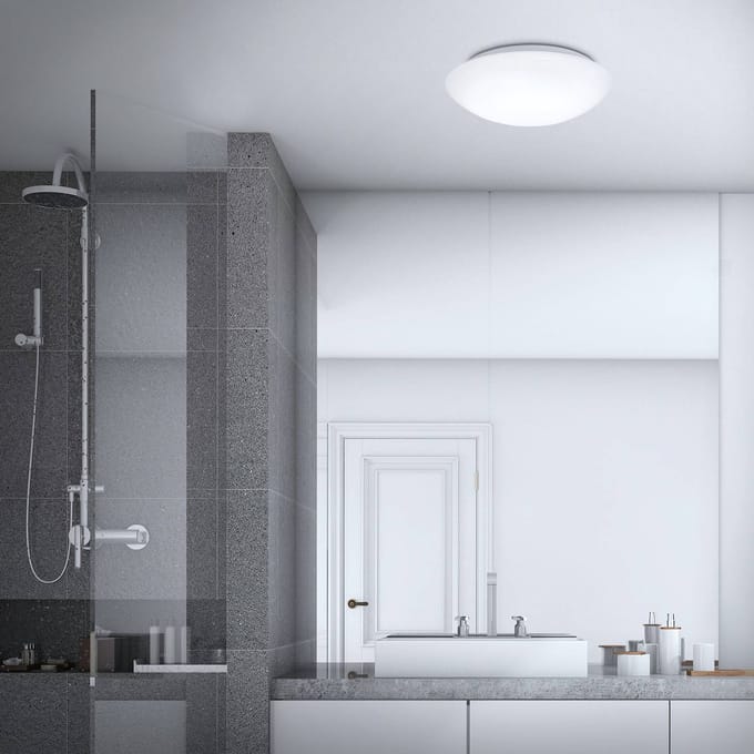 BRILONER Elipso - LED Plafonniére - met bewegingsmelder - badkamerverlichting - plafondlamp met sensor - schemersensor - timer - Ø38 cm