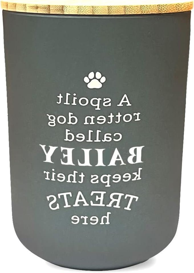 Gepersonaliseerde Hond Treat Jar - Bailey