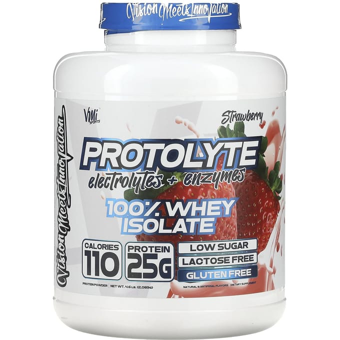 Protolyte, 100% Wei-isolaat, Aardbeiensmaak, 2.089G (4,6 pond)