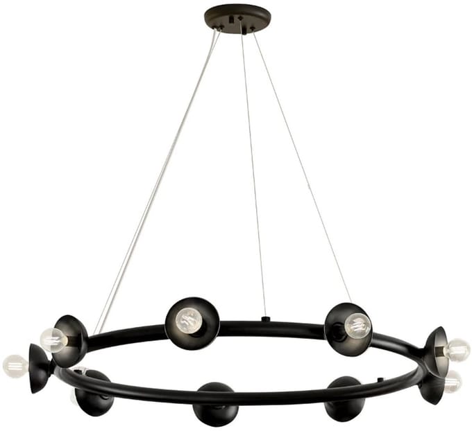 Kichler LED Kroonluchter | 9X E27 Max 40W | Satin Black