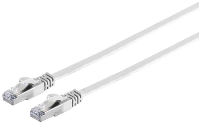UFTP CAT7 platte netwerkkabel | PVC | wit | 2 meter