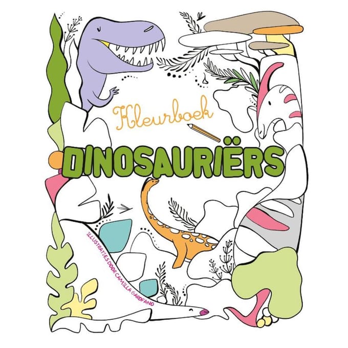 Boek Kleurenboek Dinosaurs
