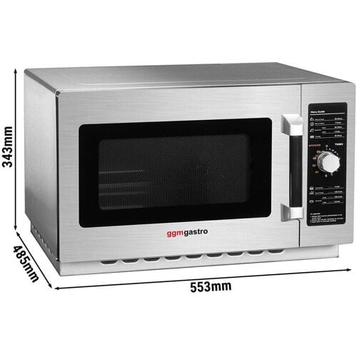 GGM Gastro Magnetron - 34l - 1kW - Mechanisch zilver