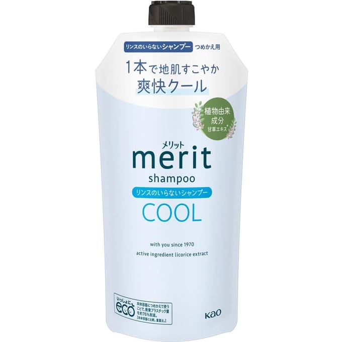 Kao - Merit Rinse In Shampoo Cool 320ml Refill