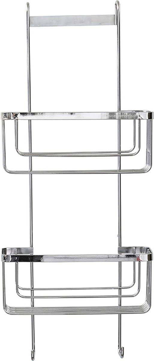 Tendance Hangend Doucherekje - zilver - 2-laags - 25 x 60 cm - RVS - zonder boren