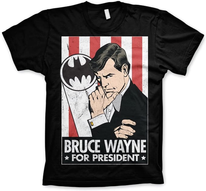 Batman Bruce Wayne For President Big Tall T-shirt WB-1-BAT016-H40-10