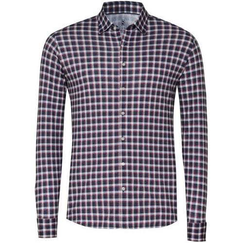 Desoto Overhemd Casual Kent Multi Check Bordeaux / male
