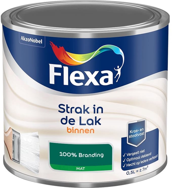Flexa - Strak In De Lak Binnenlak Mat - 100% Branding - Mengverf - 500 Ml