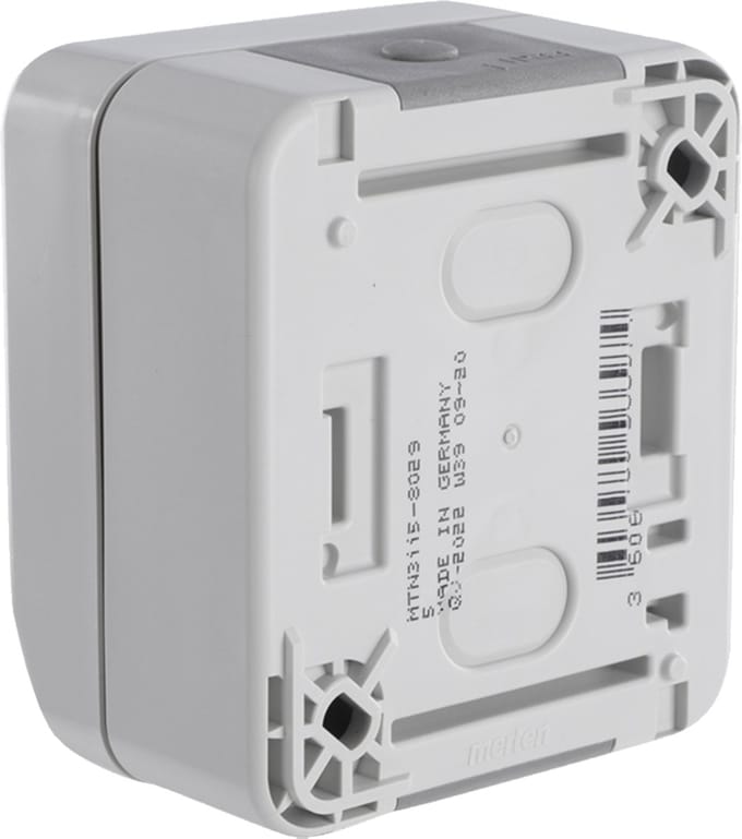 Merten Aquastar schakelaar - spatwaterdicht - opbouw - serieschakelaar - IP44 - grijs