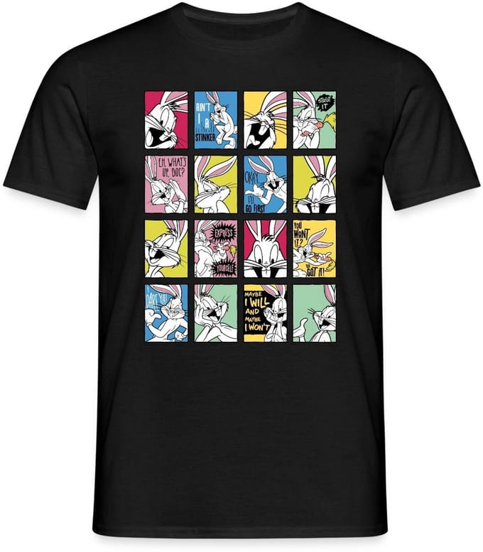 Looney Tunes Bugs Bunny Tiles T-Shirt Heren