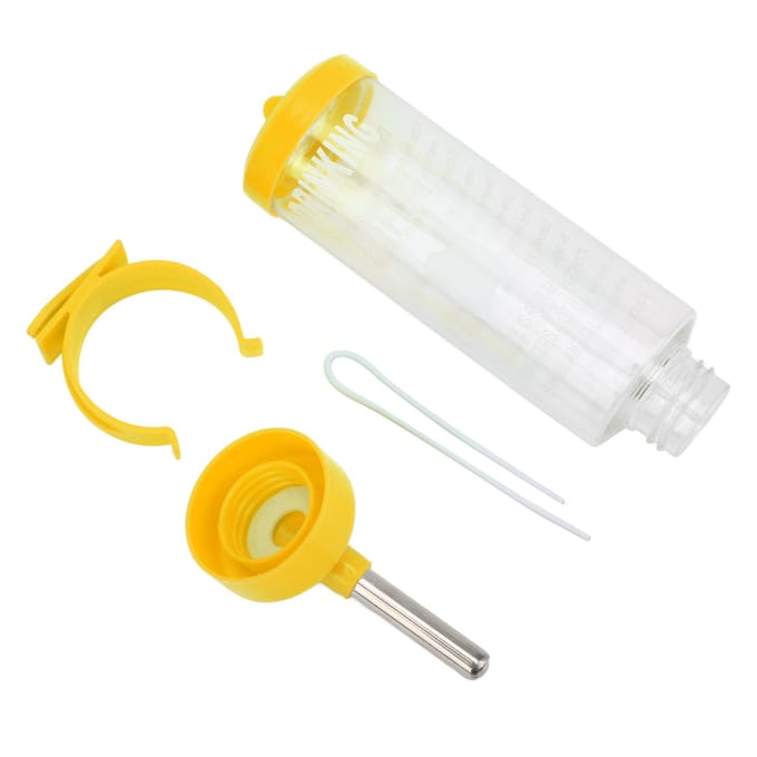 Hamster Water Bottle Dispenser Automatic No Drip Hamster Drinking Fountain for Small AnimalsYellow jaune
