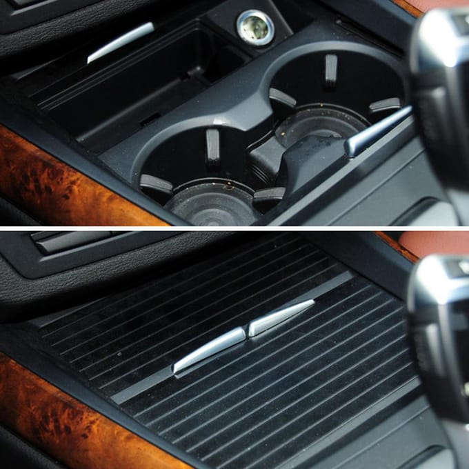 Rolgordijn Schuifluik Vervanging Auto-interieur Bekerhouders Rolling Slider Panel Cover Front Section zwart