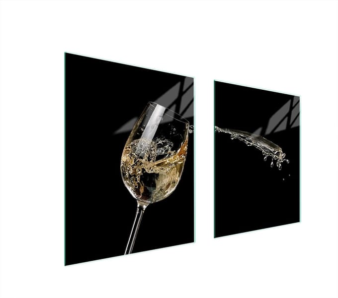 TMK ArtDeko - Snijplank - Glas - Wijn - Beschermplaat