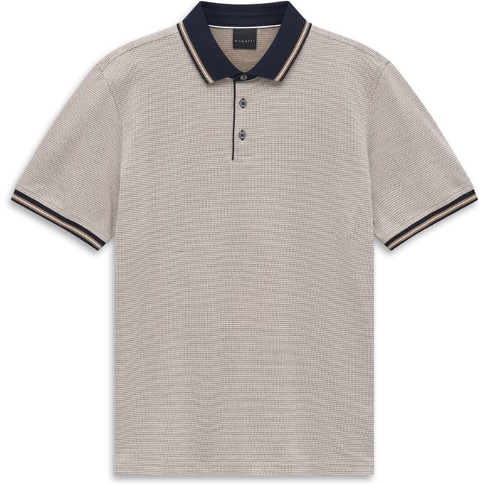 Bugatti Herren Polo Modern Fit van puur katoen