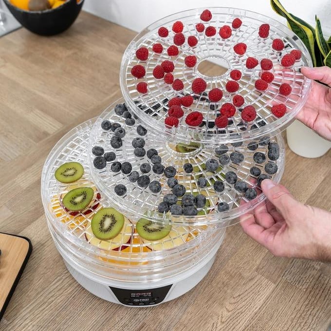TZS First Austria Voedseldroger - Dehydrator 5 Laags - 380W - 35°C tot 70°C - Wit