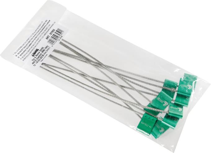 High Security Seals Aluminium kop, stalen kabel 10pcs