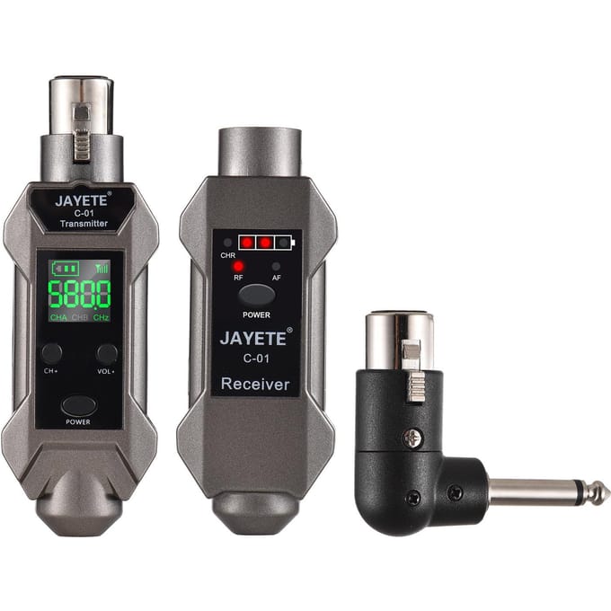 C-01 UHF Professionele bekabelde naar draadloze microfoonconverter Microfoonzender en -ontvanger Ontvangst Transmissie Compatibel met dynamische