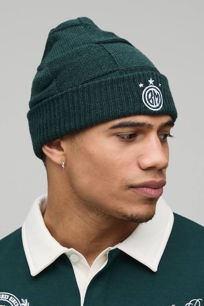 Circa 98 Crest Checkerboard Beanie | Forest