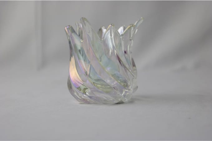 Waxinelichthouder tulp wit 9x9x9,3cm