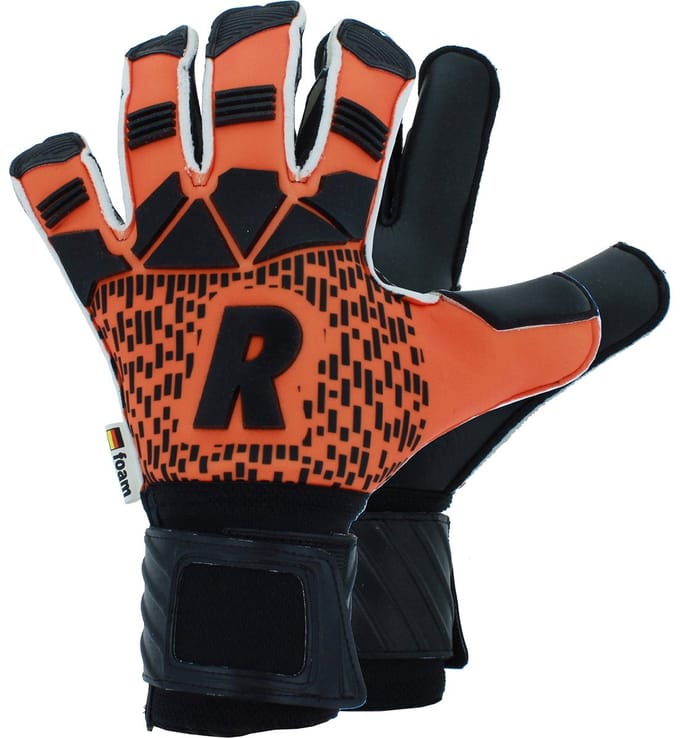 Real Mega Keepershandschoenen - Oranje / Zwart | Maat: 8,5
