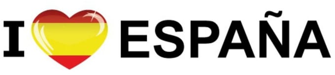 Sticker - I love Espana - 19 x 4 cm - Spanje - landenthema